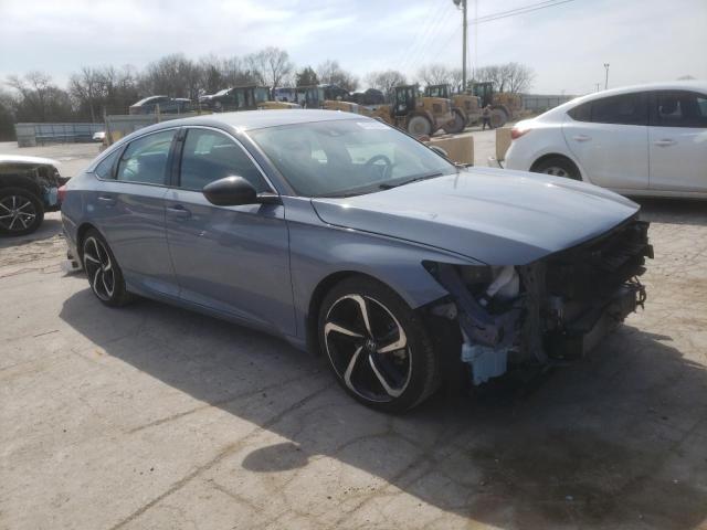 1HGCV1F34MA000400 - 2021 HONDA ACCORD SPORT GRAY photo 4