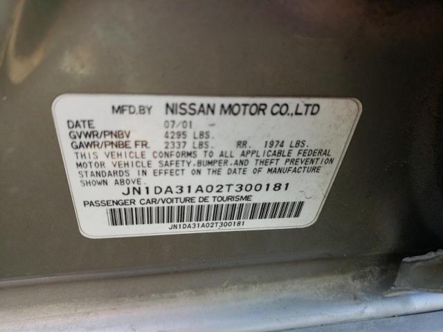 JN1DA31A02T300181 - 2002 NISSAN MAXIMA GLE CREAM photo 12