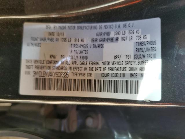 3MYDLBYV4KY508325 - 2019 TOYOTA YARIS L BLACK photo 12