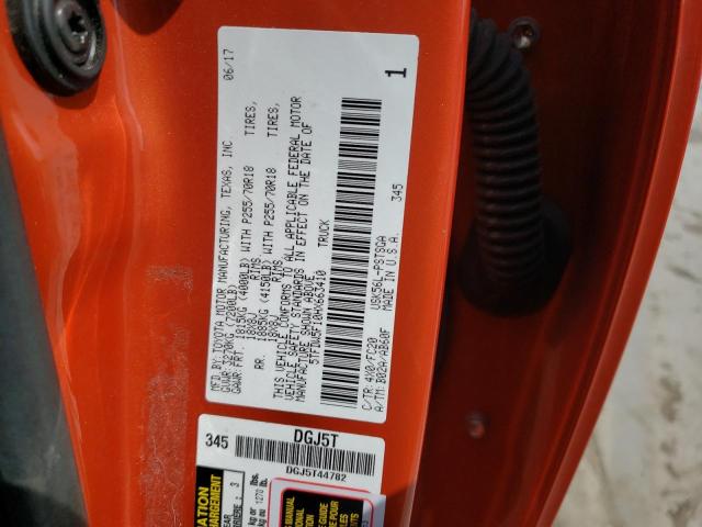 5TFDW5F10HX663410 - 2017 TOYOTA TUNDRA CREWMAX SR5 ORANGE photo 12