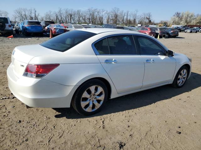 5KBCP3F89AB001630 - 2010 HONDA ACCORD EXL WHITE photo 3