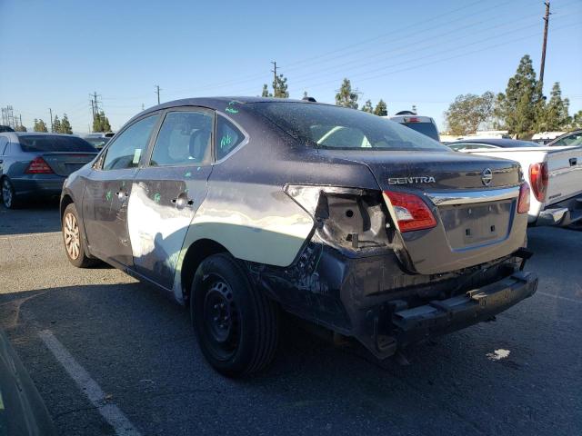 3N1AB7APXFY255324 - 2015 NISSAN SENTRA S GRAY photo 2