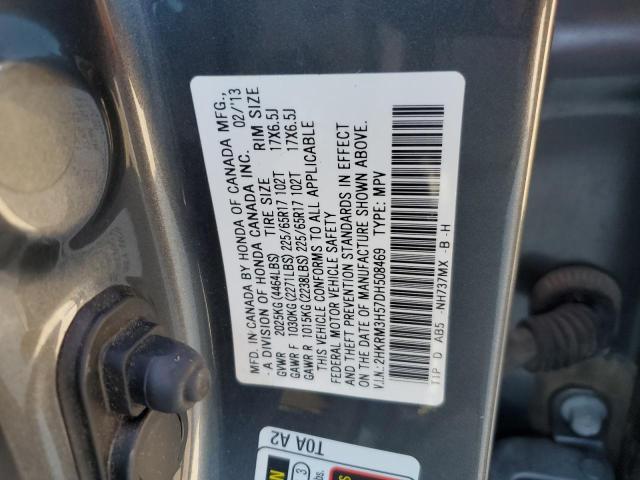 2HKRM3H57DH508469 - 2013 HONDA CR-V EX GRAY photo 12