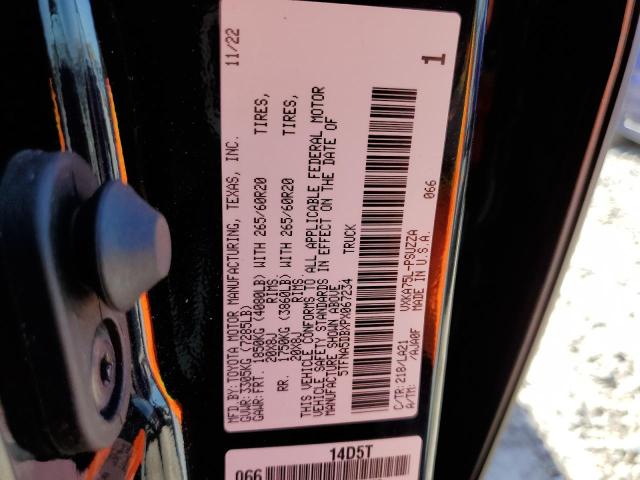 5TFNA5DBXPX067234 - 2023 TOYOTA TUNDRA CREWMAX PLATINUM Qara foto 12