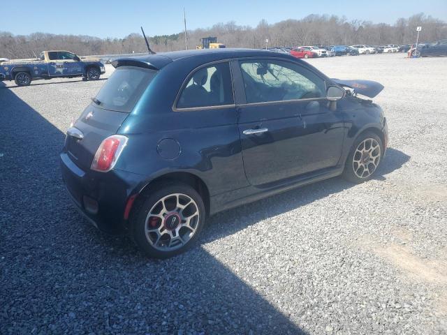 3C3CFFBR9DT512802 - 2013 FIAT 500 SPORT BLUE photo 3