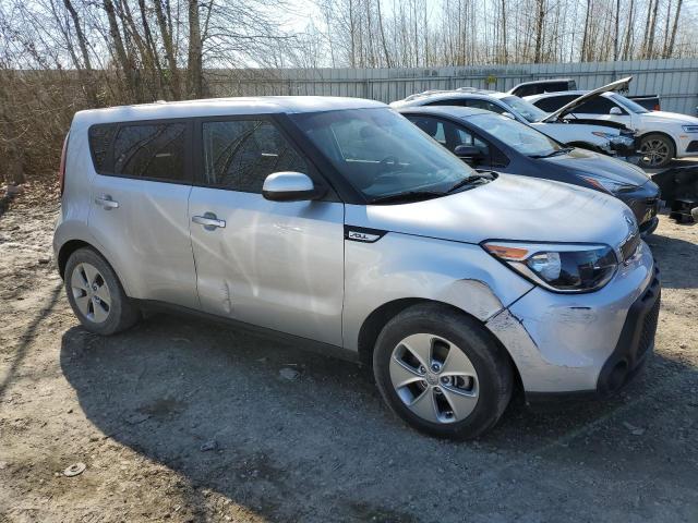 KNDJN2A25F7756621 - 2015 KIA SOUL SILVER photo 4