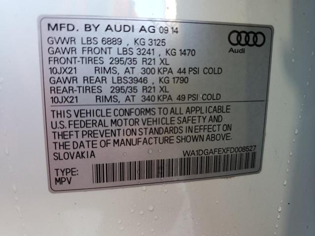 WA1DGAFEXFD008527 - 2015 AUDI Q7 PRESTIGE თეთრი ფოტო 14