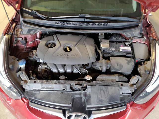 5NPDH4AE0EH535304 - 2014 HYUNDAI ELANTRA SE RED photo 11