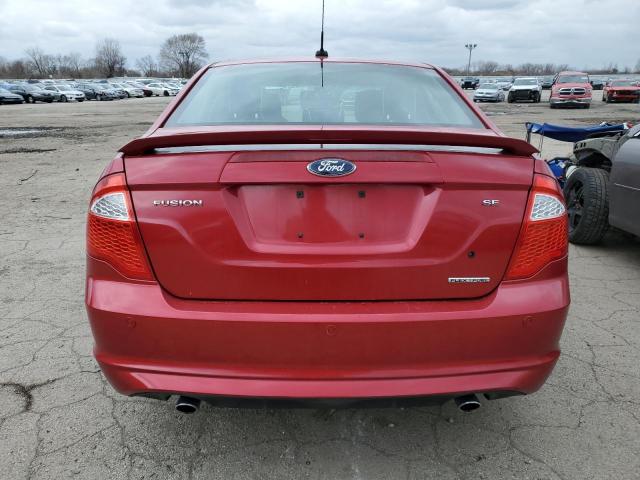 3FAHP0HG0CR390852 - 2012 FORD FUSION SE RED photo 6