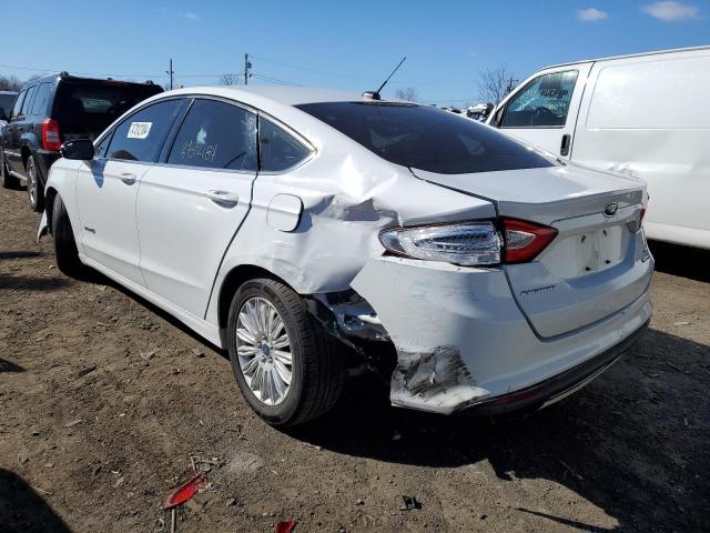 3FA6P0LU7DR328046 - 2013 FORD FUSION SE HYBRID WHITE photo 2