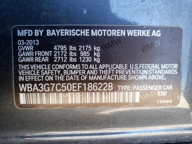 WBA3G7C50EF186228 - 2014 BMW 328 XI GRAY photo 13