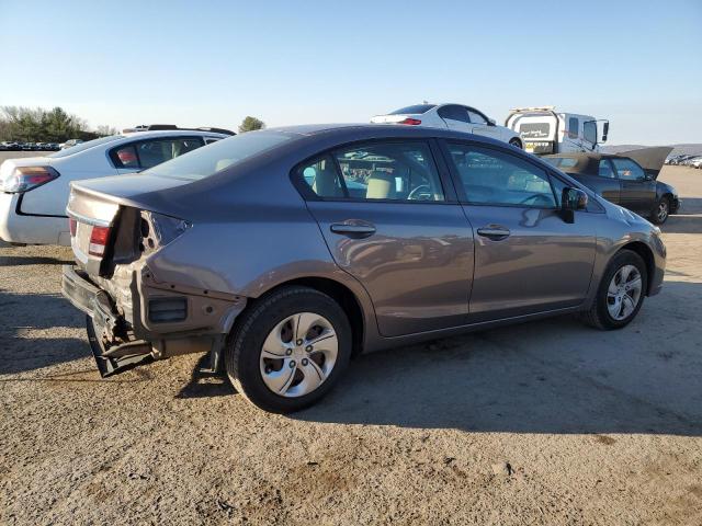 19XFB2F59FE294937 - 2015 HONDA CIVIC LX GRAY photo 3