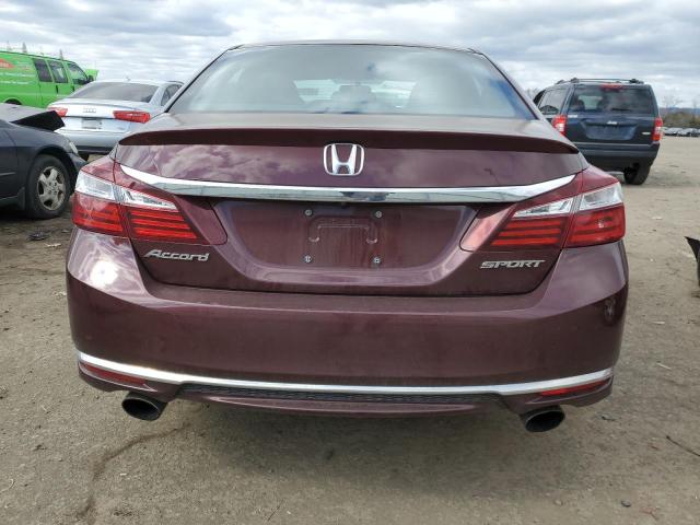 1HGCR2F57HA308307 - 2017 HONDA ACCORD SPORT BURGUNDY photo 6