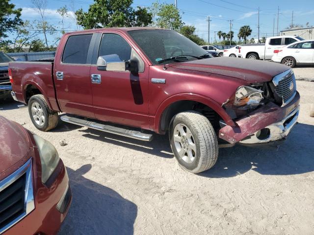 1FTPW14V86FB80603 - 2006 FORD F150 SUPERCREW BURGUNDY photo 4