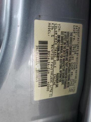 3N1BC11E69L353815 - 2009 NISSAN VERSA S SILVER photo 14