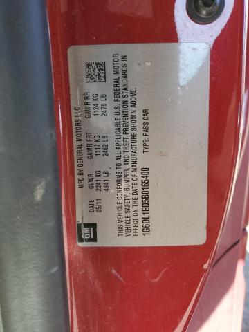 1G6DL1ED5B0165400 - 2011 CADILLAC CTS PERFORMANCE COLLECTION RED photo 13