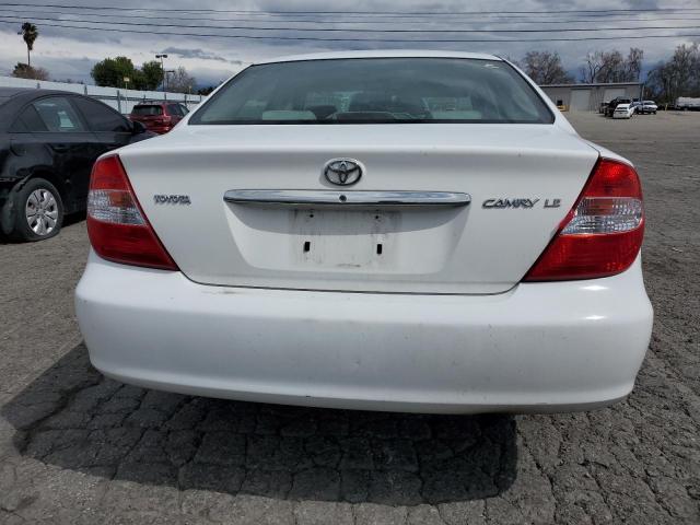 4T1BE30K14U300590 - 2004 TOYOTA CAMRY LE WHITE photo 6