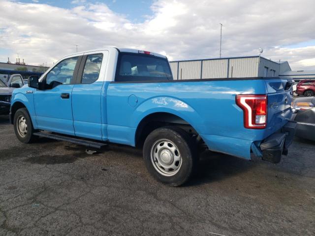 1FTEX1C80HKC37807 - 2017 FORD F150 SUPER CAB BLUE photo 2