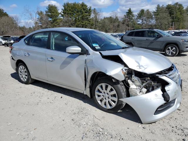 1N4AB7AP0DN908336 - 2013 NISSAN SENTRA S SILVER photo 4