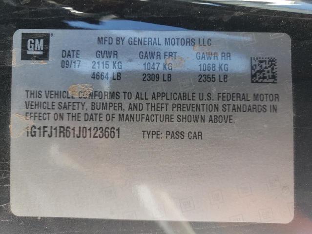 1G1FJ1R61J0123661 - 2018 CHEVROLET CAMARO ZL1 黑色 照片 13