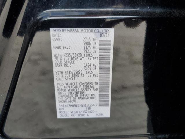 5N1AR2MN9EC683247 - 2014 NISSAN PATHFINDER S 黑色 照片 13