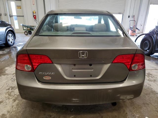 2HGFA16578H334941 - 2008 HONDA CIVIC LX GRAY photo 6