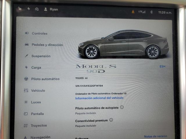 5YJSA1E22GF141184 - 2016 TESLA MODEL S Qəhvəyi foto 9
