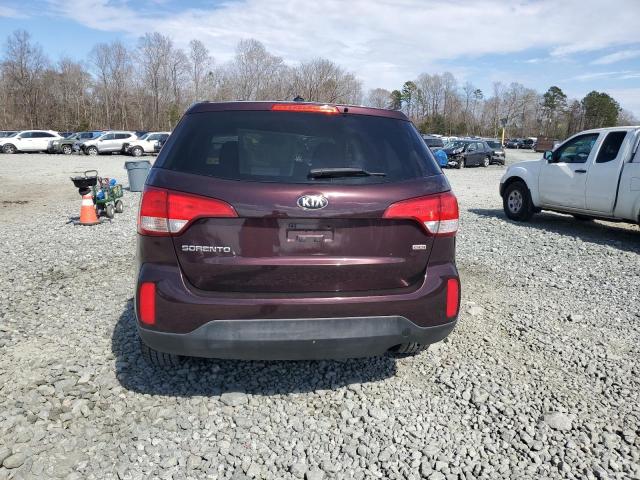 5XYKT3A65EG514576 - 2014 KIA SORENTO LX MAROON photo 6