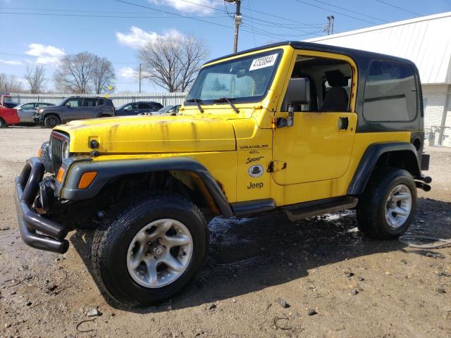 1J4FA49S2YP710288 - 2000 JEEP WRANGLER / SPORT YELLOW photo 1