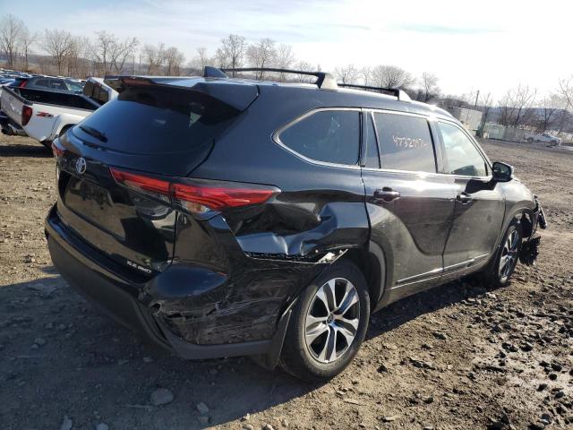 5TDHZRBH0NS569578 - 2022 TOYOTA HIGHLANDER XLE BLACK photo 3