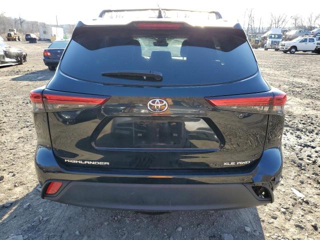 5TDHZRBH0NS569578 - 2022 TOYOTA HIGHLANDER XLE BLACK photo 6