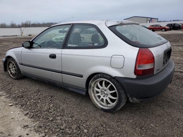 2HGEJ6423YH106162 - 2000 HONDA CIVIC CX GRAY photo 2