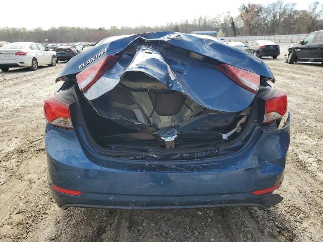 KMHDH4AE1GU600794 - 2016 HYUNDAI ELANTRA SE BLUE photo 6