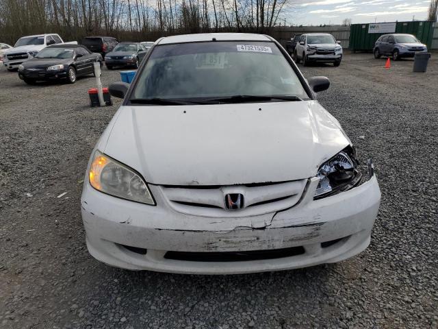 1HGES16335L021357 - 2005 HONDA CIVIC DX VP Սպիտակ լուսանկար 5