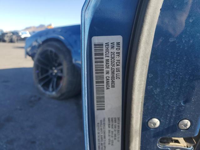 2C3CDZFJ2MH654638 - 2021 DODGE CHALLENGER R/T SCAT PACK BLUE photo 12