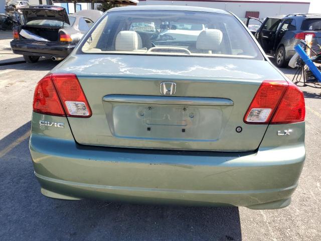 2HGES16524H614236 - 2004 HONDA CIVIC LX GREEN photo 6