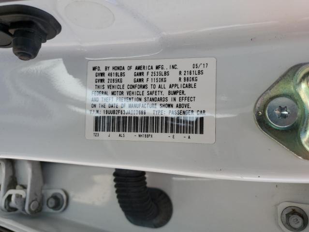 19UUB2F63JA000669 - 2018 ACURA TLX TECH+A Սպիտակ լուսանկար 12