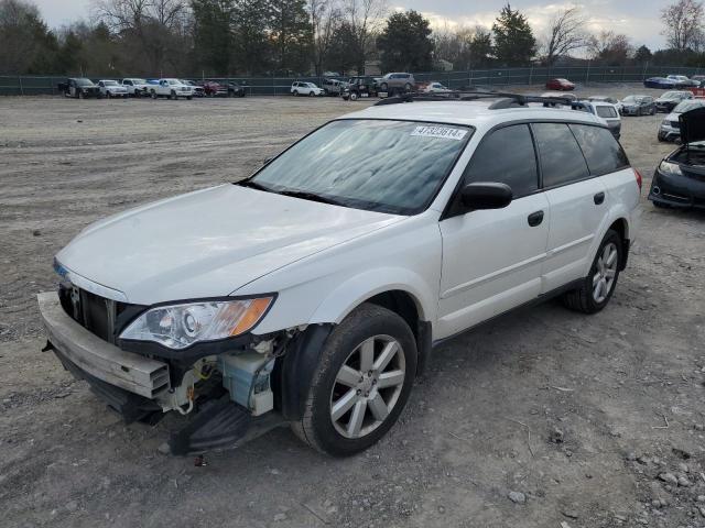 4S4BP61C497326187 - 2009 SUBARU OUTBACK 2.5I WHITE photo 1