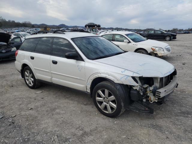 4S4BP61C497326187 - 2009 SUBARU OUTBACK 2.5I WHITE photo 4