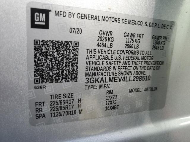 3GKALMEV4LL298510 - 2020 GMC TERRAIN SLE SILVER photo 14