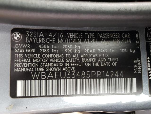 WBAEU33485PR14244 - 2005 BMW 325 XI SILVER photo 12