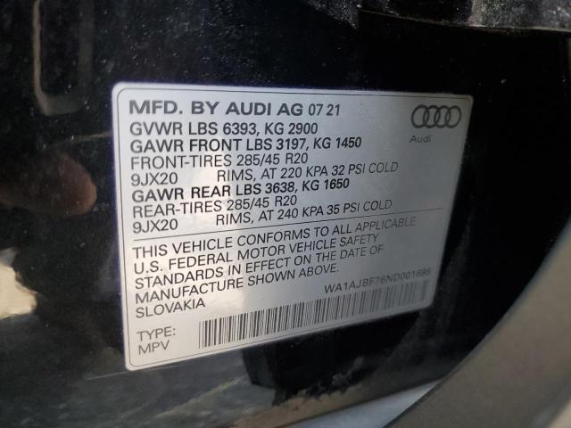 WA1AJBF76ND001696 - 2022 AUDI Q7 PREMIUM BLACK photo 12