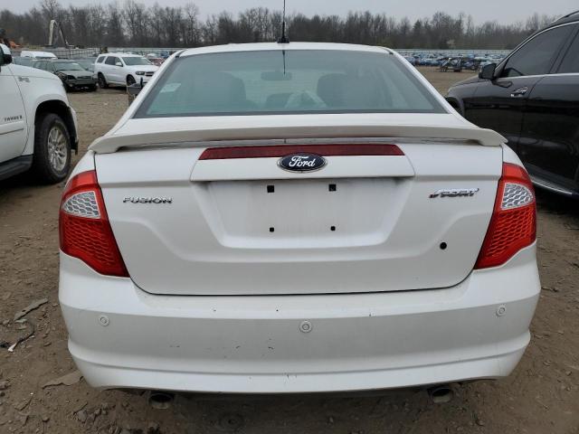 3FAHP0KC9CR183804 - 2012 FORD FUSION SPORT WHITE photo 6