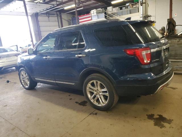 1FM5K8F88GGB30195 - 2016 FORD EXPLORER LIMITED BLUE photo 2