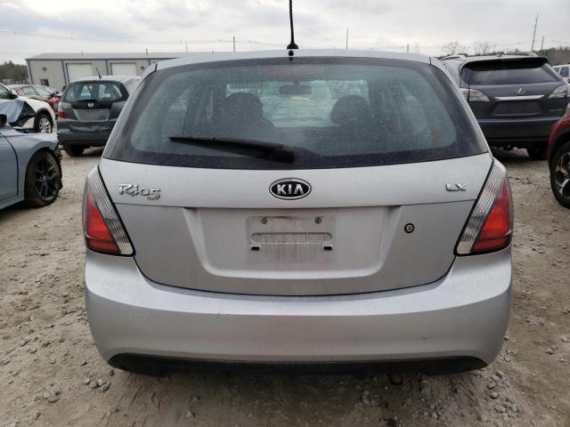 KNADH5A33B6803754 - 2011 KIA RIO BASE SILVER photo 6