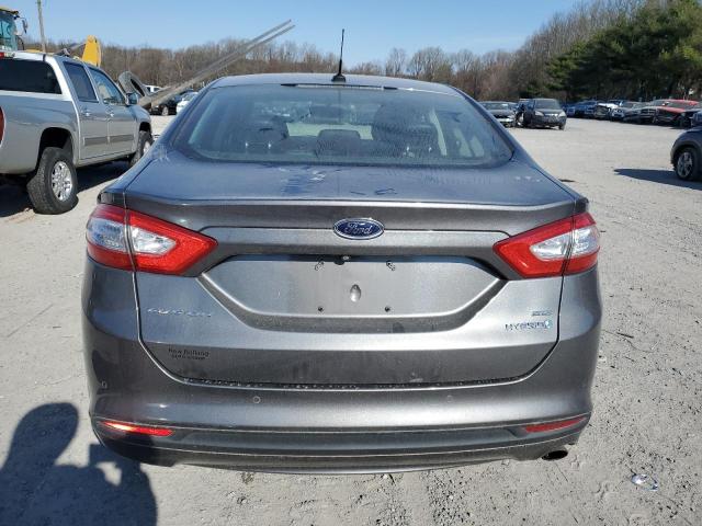 3FA6P0LU0ER154418 - 2014 FORD FUSION SE HYBRID GRAY photo 6