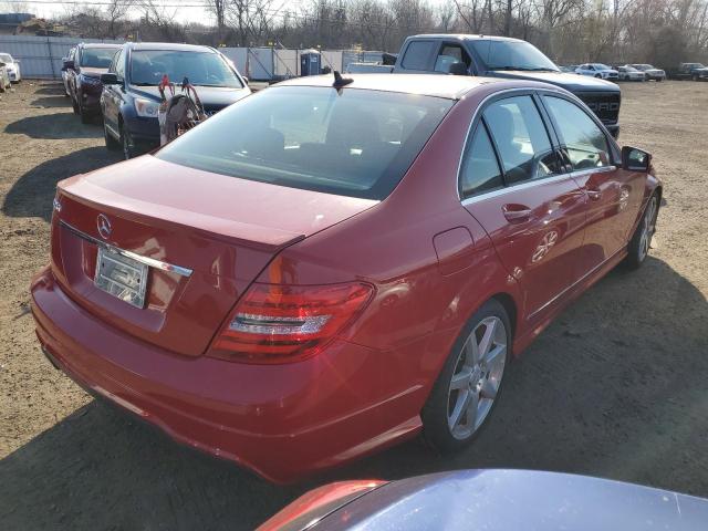 WDDGF4HB3CR220684 - 2012 MERCEDES-BENZ C 250 RED photo 3