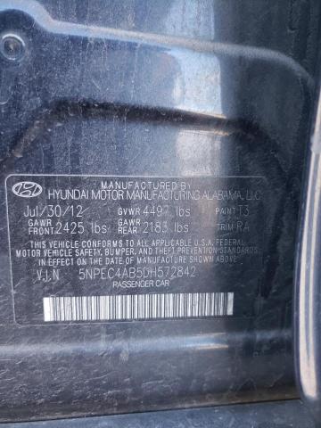 5NPEC4AB5DH572842 - 2013 HYUNDAI SONATA SE CHARCOAL photo 12