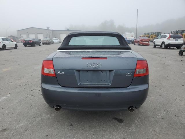 WAUET48H16K010528 - 2006 AUDI A4 S-LINE 3.0 QUATTRO GRAY photo 6