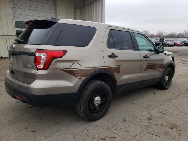 1FM5K8AR2HGD25890 - 2017 FORD EXPLORER POLICE INTERCEPTOR TAN photo 3